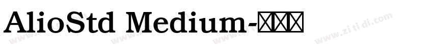 AlioStd Medium字体转换